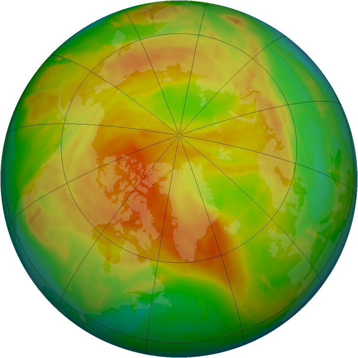 Arctic ozone map for 29 April 2011
